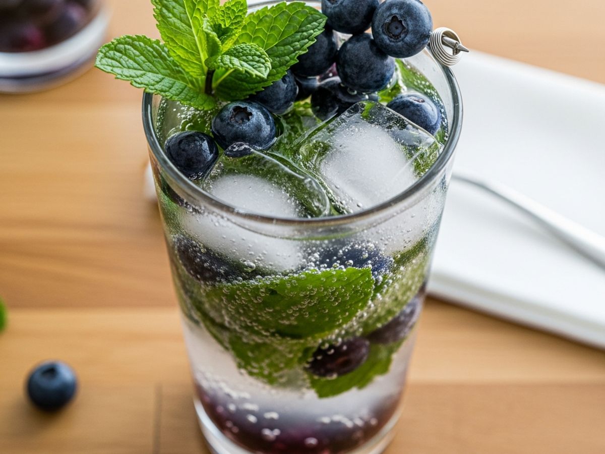 Blueberry Mint Fizz