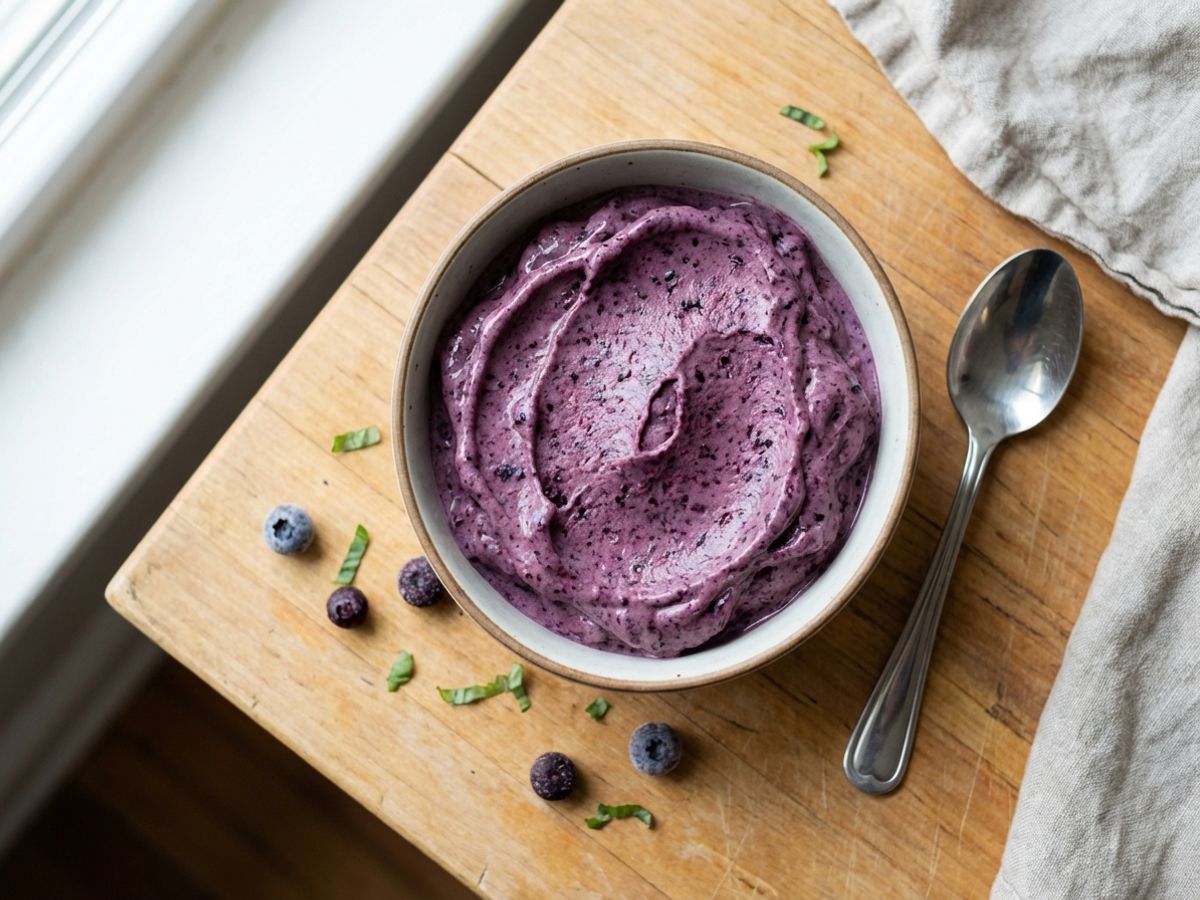 Blueberry Basil Nice Cream