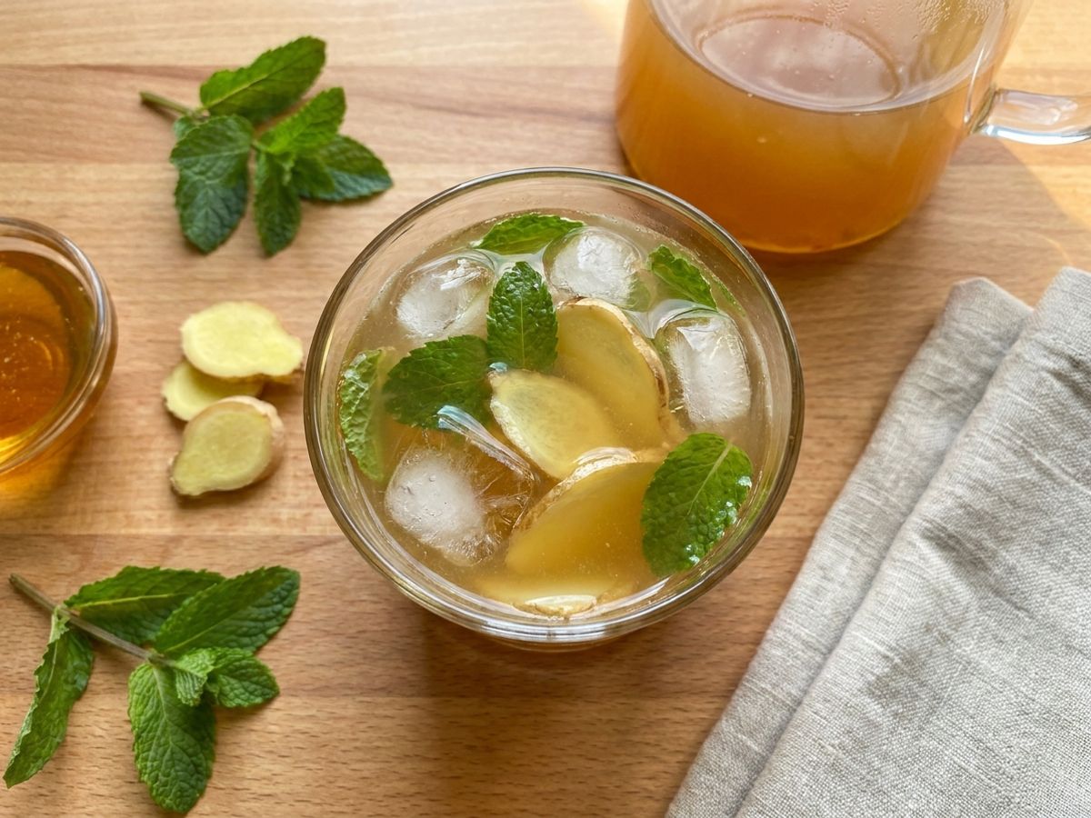 Iced Ginger Mint Tea