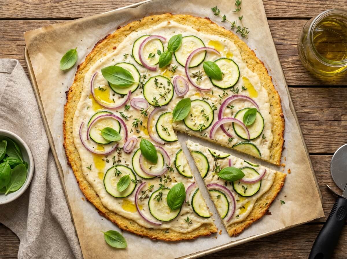 Cauliflower and Cassava Pizza