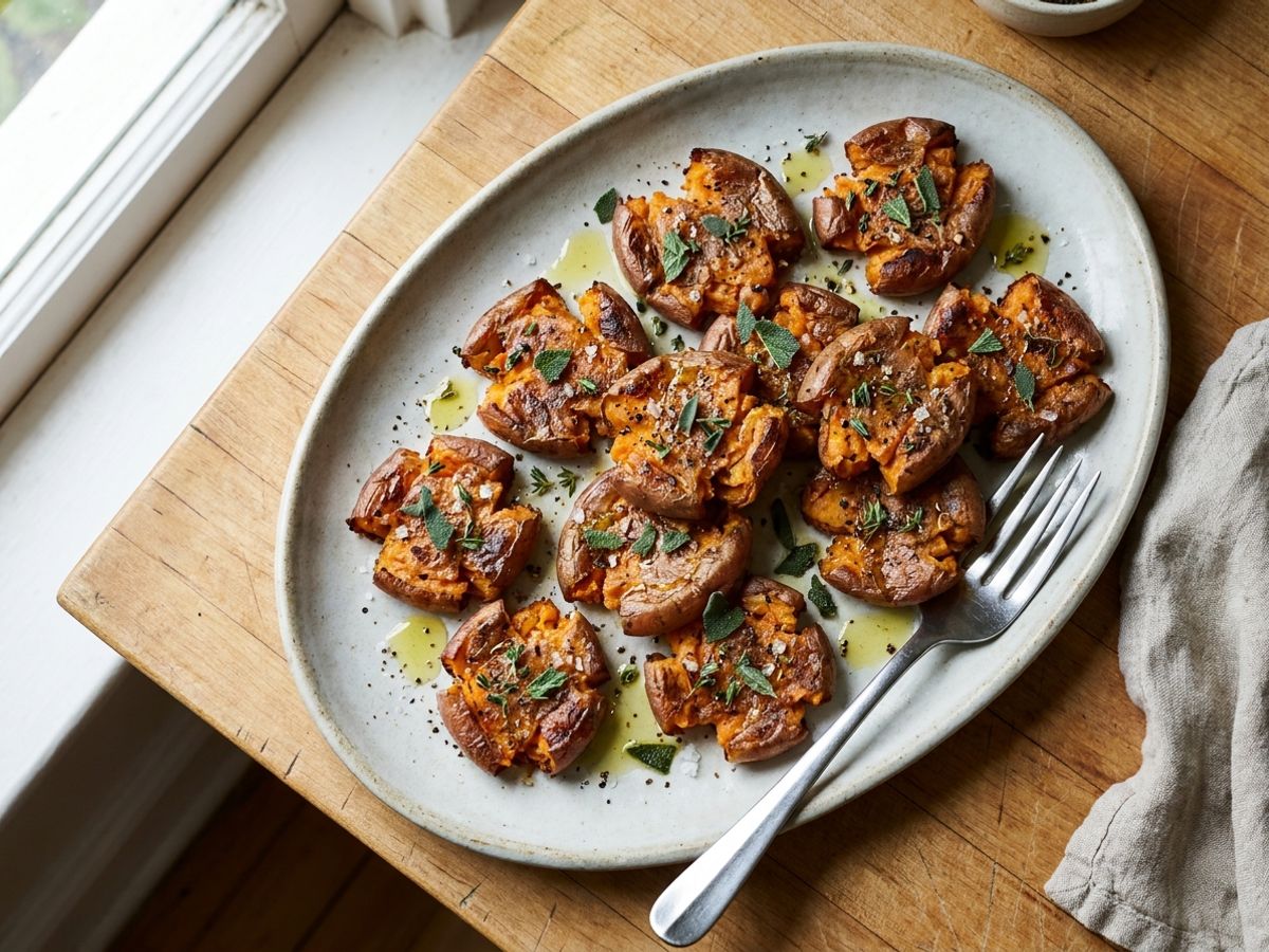 Smashed Sweet Potatoes